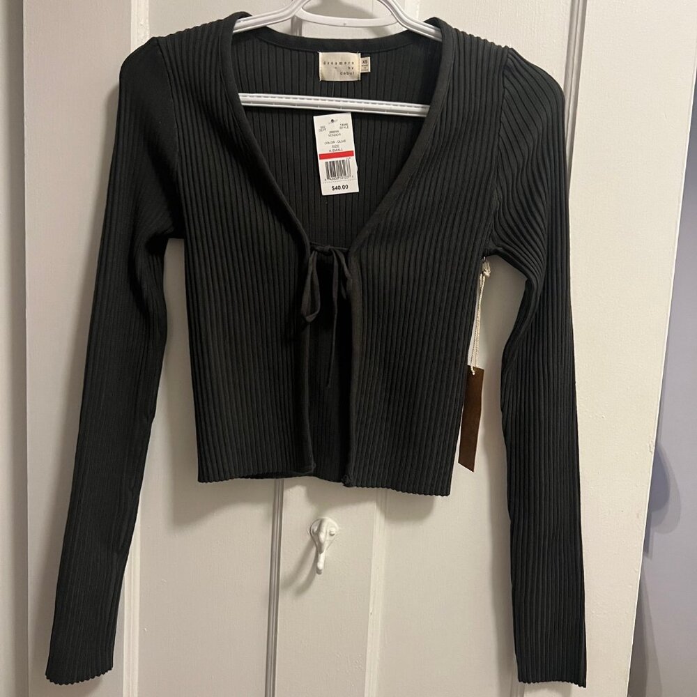 Drygoods dark olive green cardi size Small